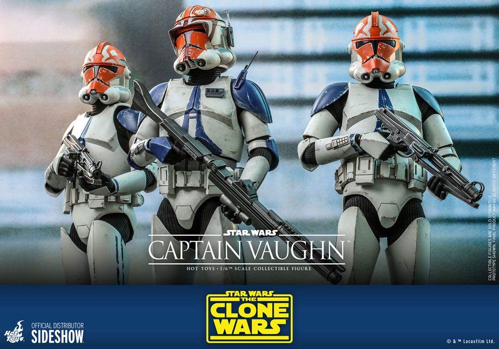 Hot Toys Highly Detailed 1/6th Scale Collectible Figure of Captain Vaughn from Star Wars The Clone Wars