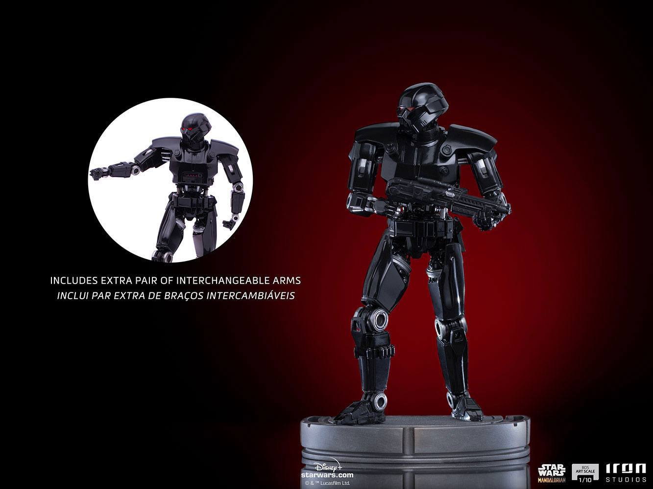 Iron Studios Collectible Star Wars The Mandalorian BDS 1/10 Art Scale Statue of the Fearsome Dark Trooper