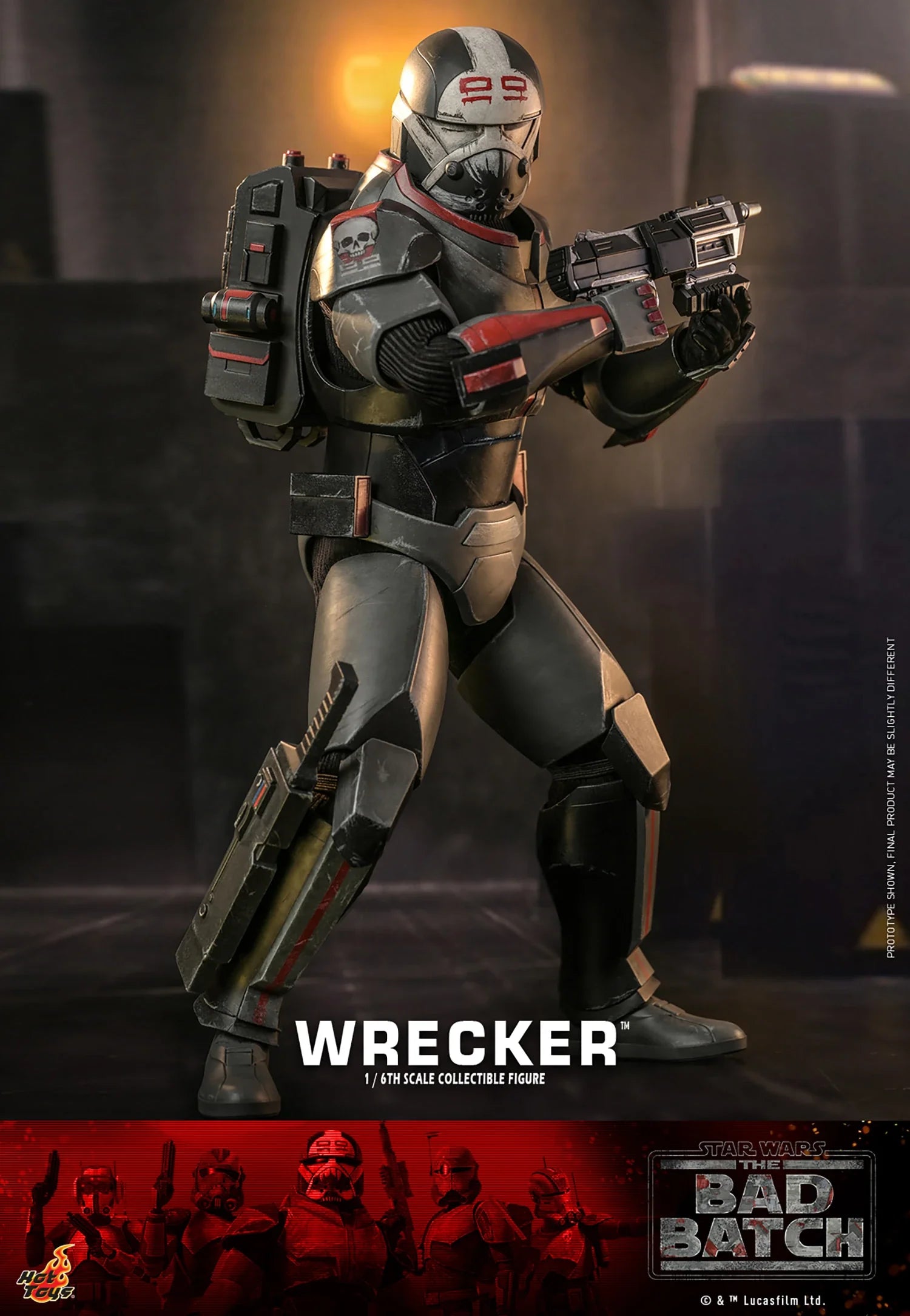 Hot Toys Highly Detailed 1/6th Scale Collectible Figure of Wrecker from Star Wars The Bad Batch