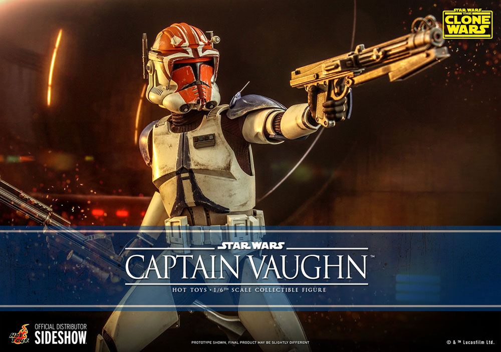 Hot Toys Highly Detailed 1/6th Scale Collectible Figure of Captain Vaughn from Star Wars The Clone Wars