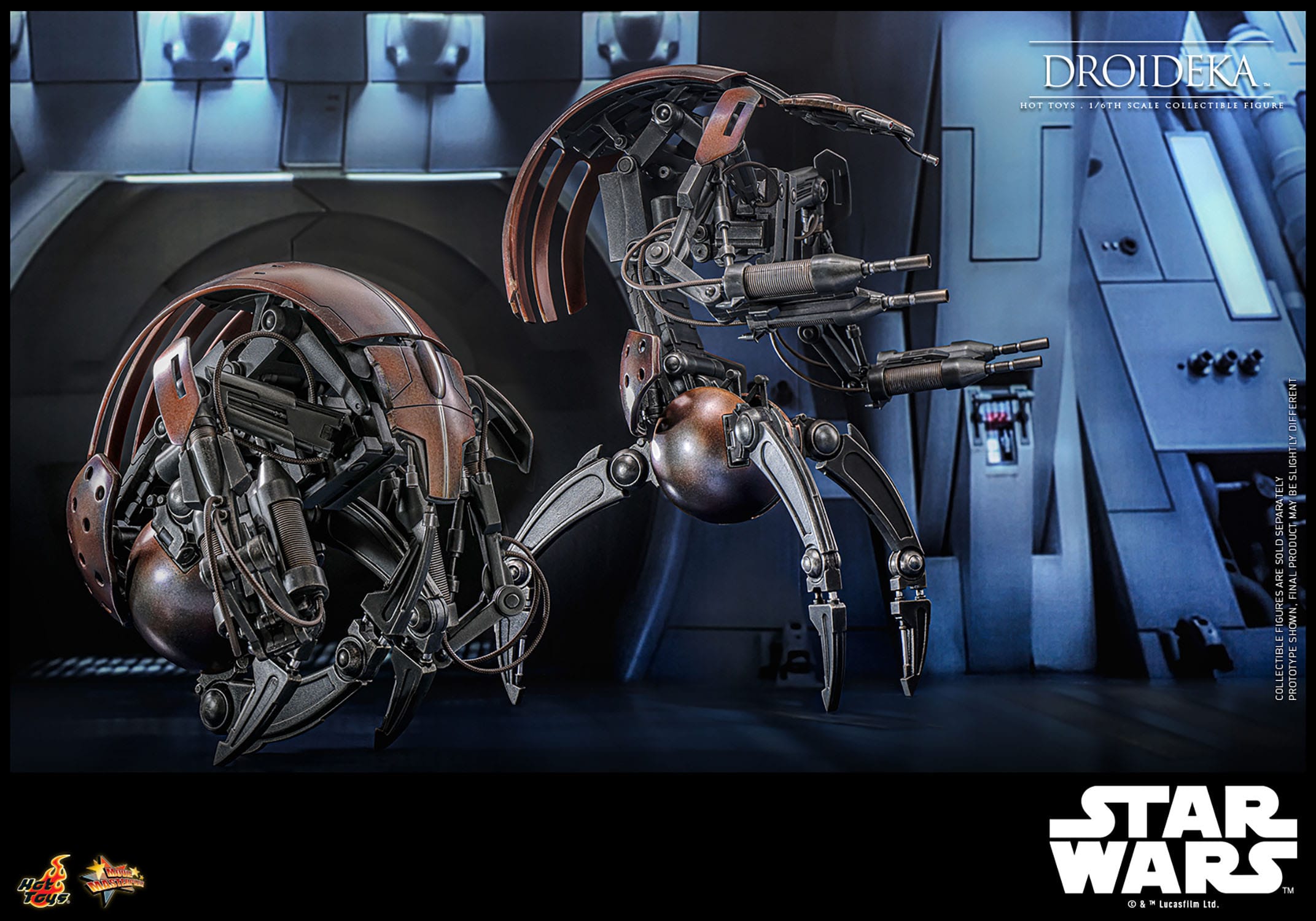 Hot Toys 1/6th Scale Star Wars The Phantom Menace Destructive Droideka Figure