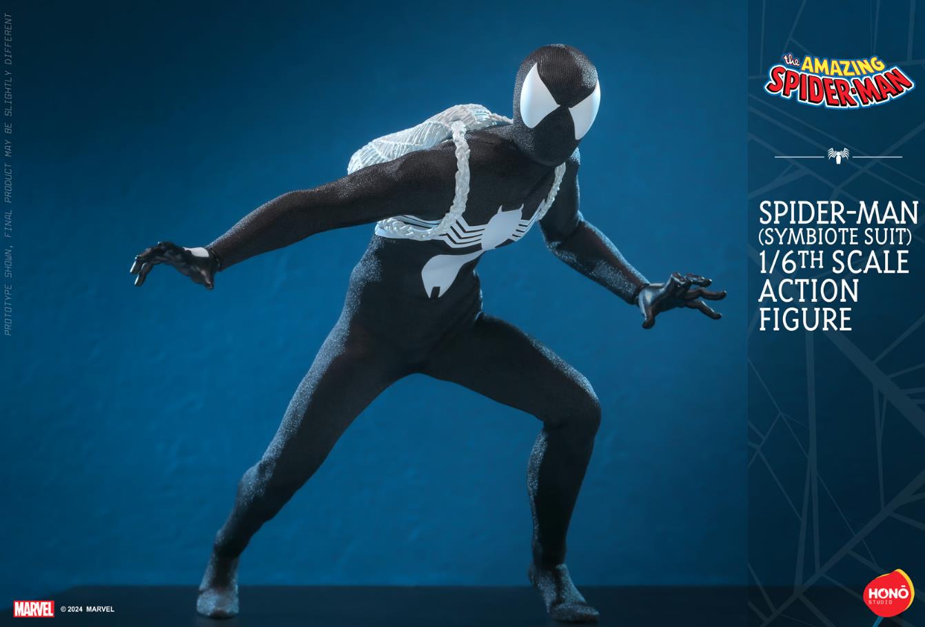 Hot Toys Hono Studio 1/6th Scale Collectible Marvel Spider Man Action Figure with Symbiote Suit