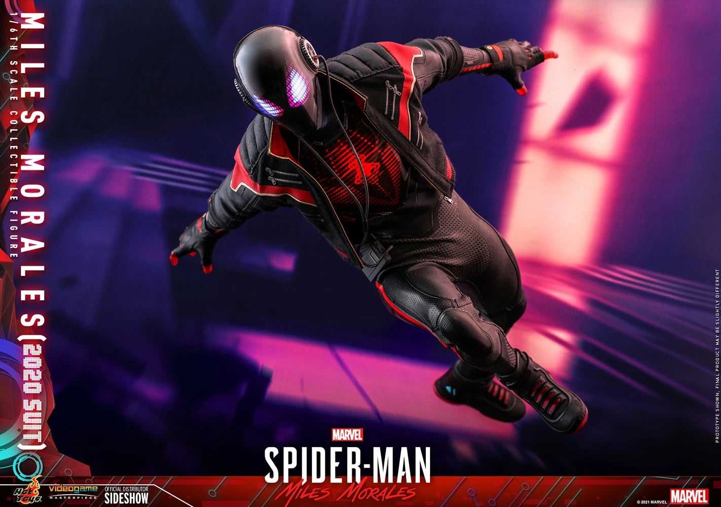Hot Toys Collectible 1/6th Scale Action Figure of Miles Morales in 2020 Suit from Spider-Man Into the Spider-Verse