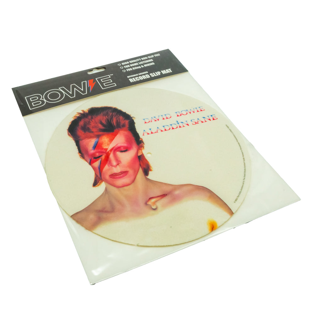 High - Quality Vinyl Record Slipmat Featuring David Bowie Image from Aladdin Sane