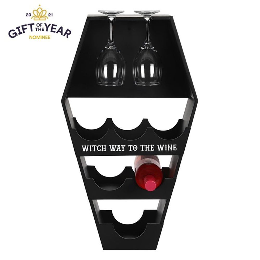 Halloween - themed Coffin - shaped Wine Storage Shelf for Spooky Events