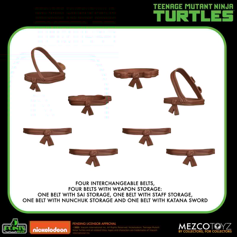 Mezco Deluxe Boxed Set of 4 Five-Point Articulated Teenage Mutant Ninja Turtles Action Figures