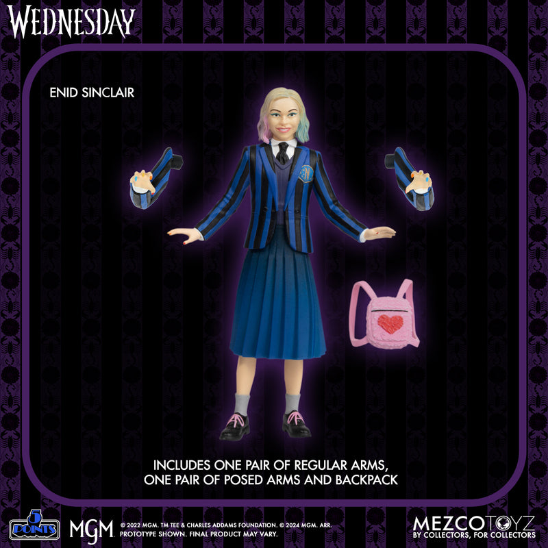 Mezco Retro 5 Points Wednesday Addams & Enid Sinclair Boxed Set