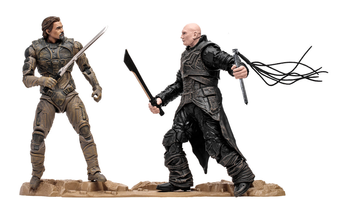 McFarlane 7-Inch Scale Action Figure Set of Gurney Halleck and Rabban from Dune Part 2 Movie