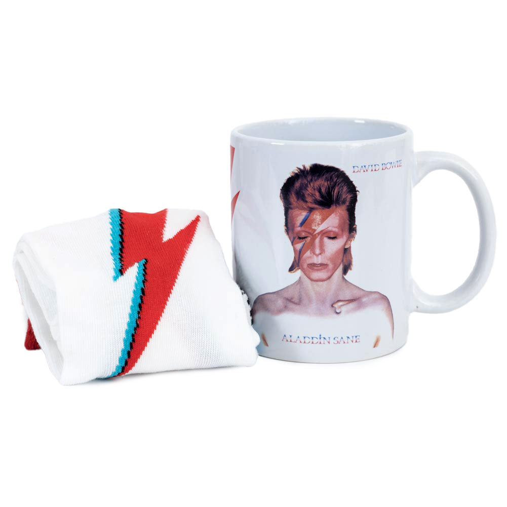 Stylish David Bowie Aladdin Sane Design Mug and Sock Gift Set