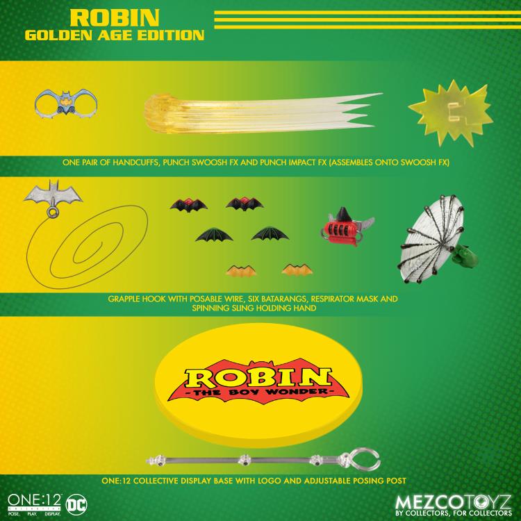 Mezco DC Comics One:12 Collective Action Figure - Robin (Golden Age Version)