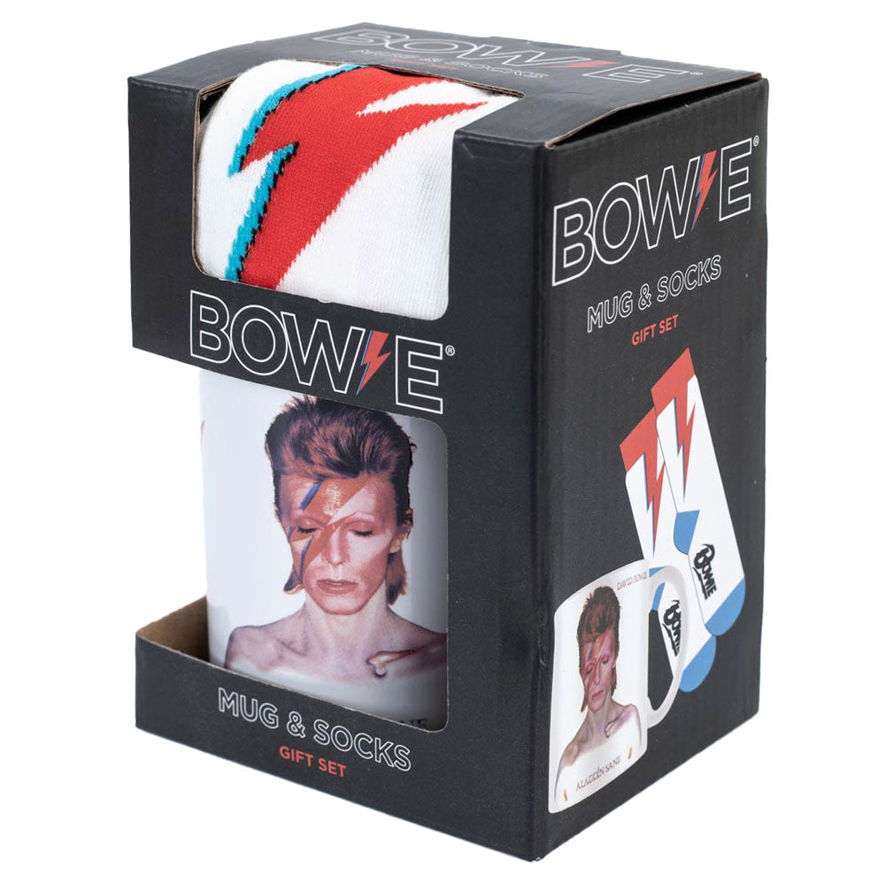 Stylish David Bowie Aladdin Sane Design Mug and Sock Gift Set