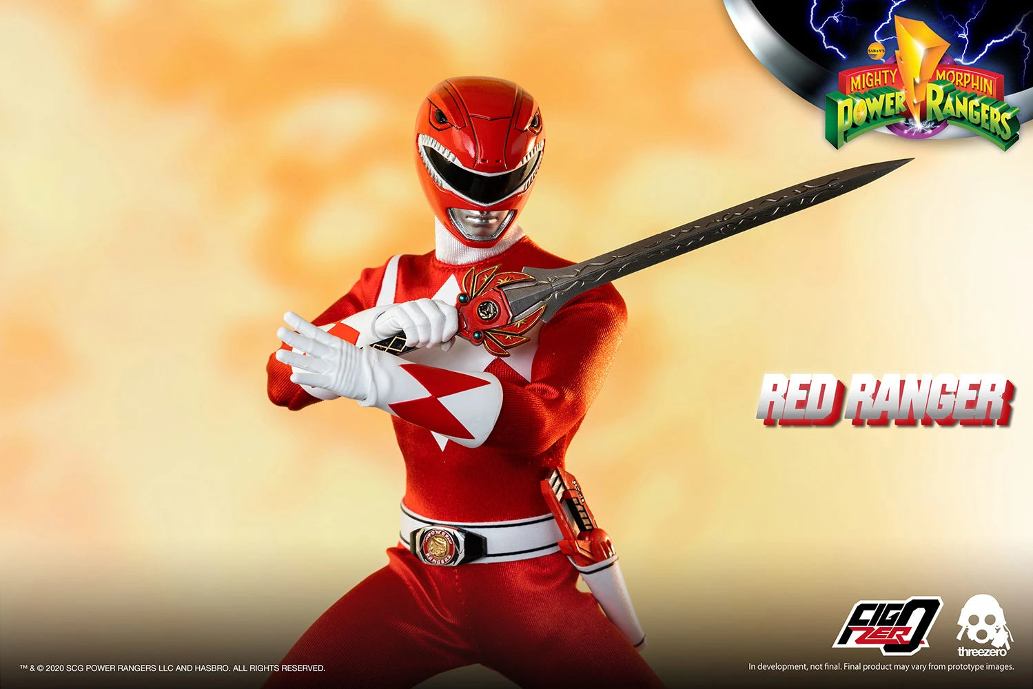 1/6 Scale Collectible Mighty Morphin Power Rangers FigZero Red Ranger Action Figure