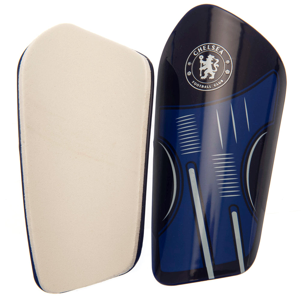 Youth-Sized Chelsea FC Blue Shin Pads with Delta Design