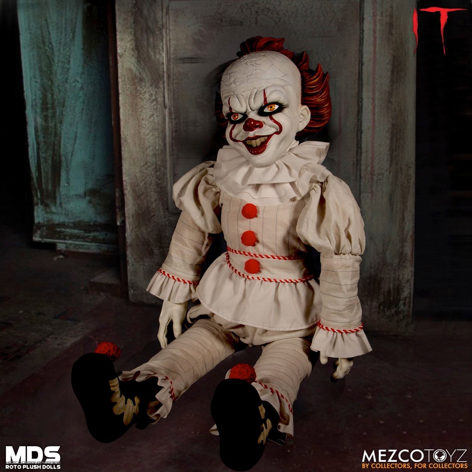 Mezco MDS Roto Plush Toy of Pennywise from IT 2017 Movie