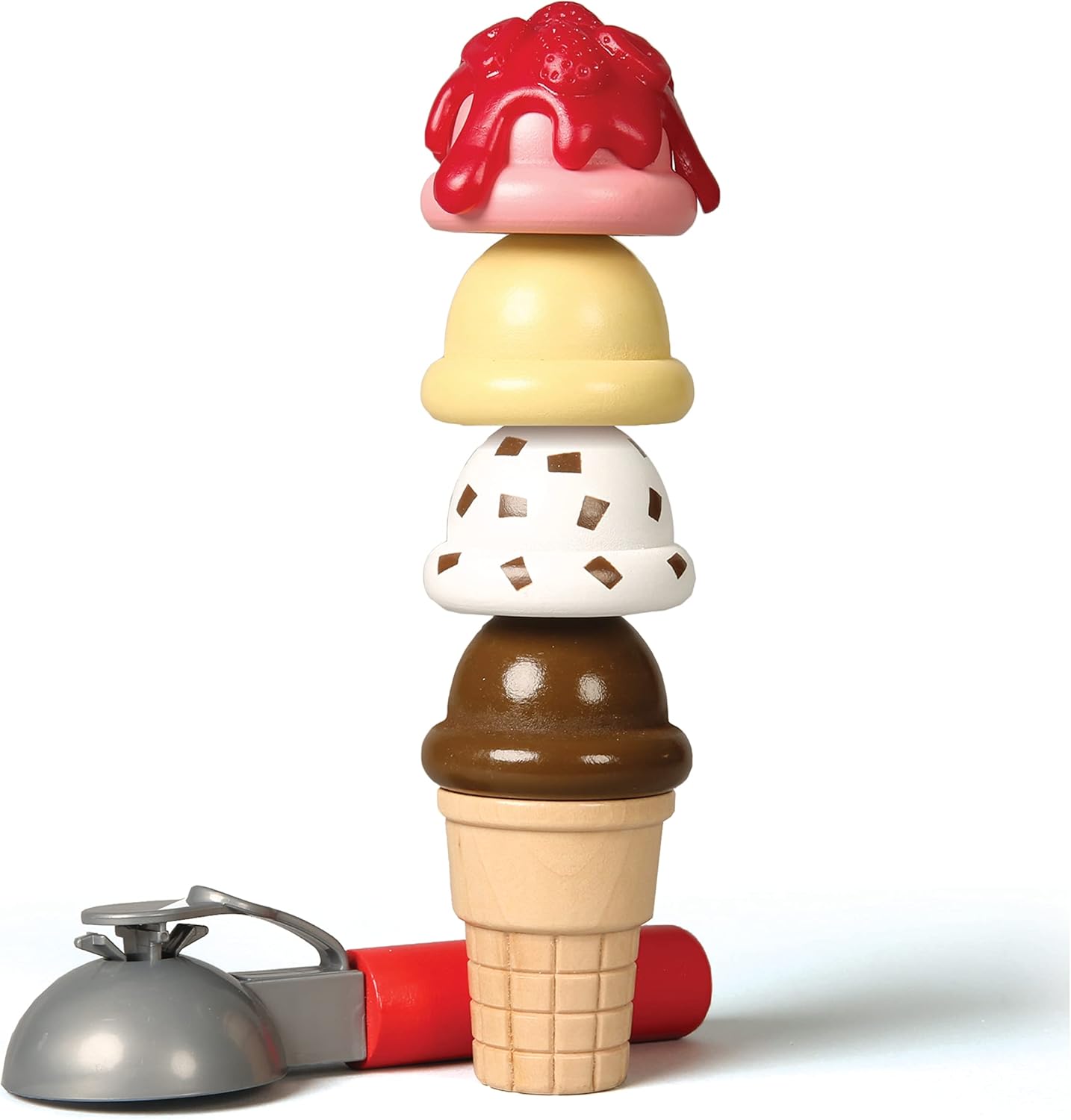 Melissa & Doug Premium Wooden Ice Cream Counter Toy Shop for Kids' Role - Playing