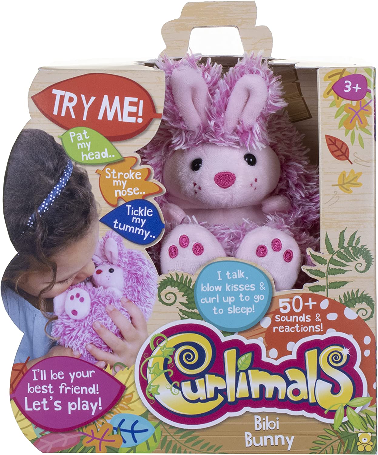 Curlimals Interactive Soft Toy - Bibi the Adorable Bunny