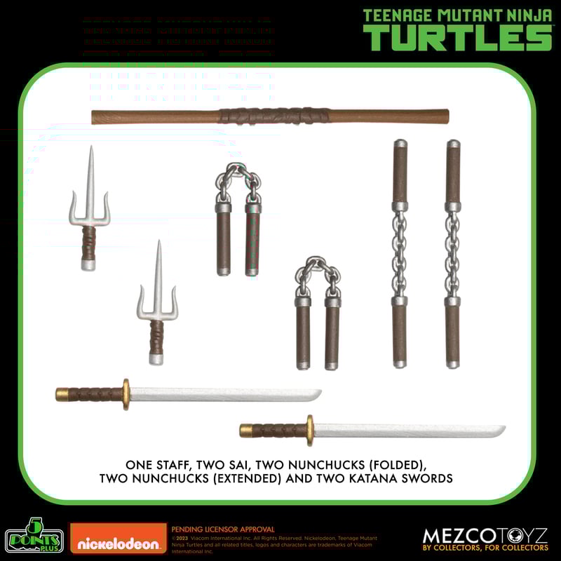 Mezco Deluxe Boxed Set of 4 Five-Point Articulated Teenage Mutant Ninja Turtles Action Figures