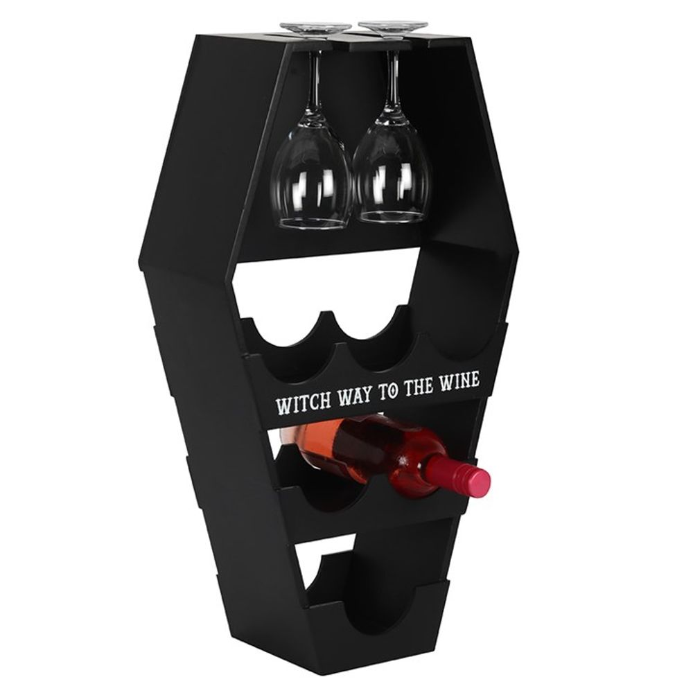Halloween - themed Coffin - shaped Wine Storage Shelf for Spooky Events