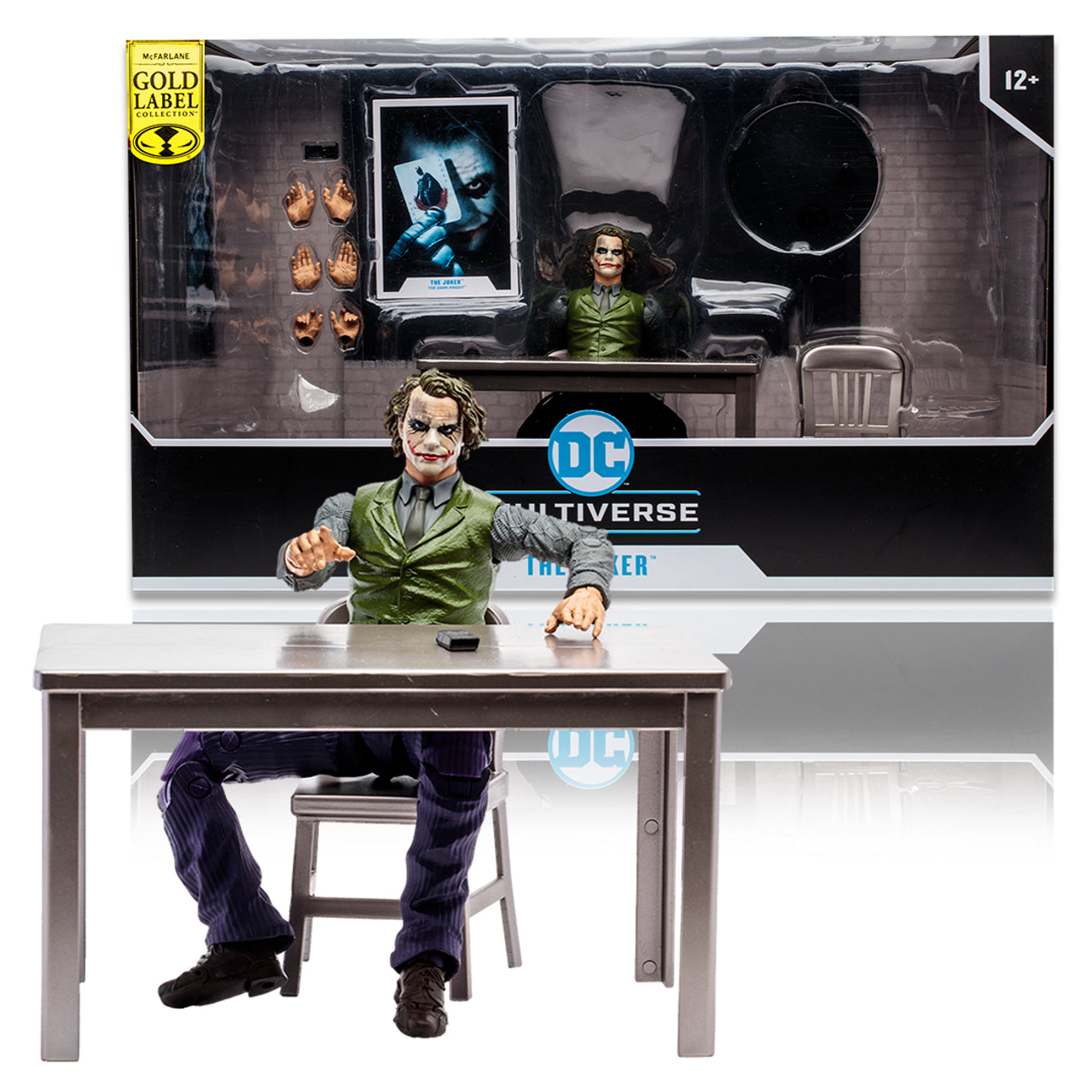 McFarlane Gold Label Action Figure Set - The Joker from The Dark Knight's Interrogation Room in DC Multiverse