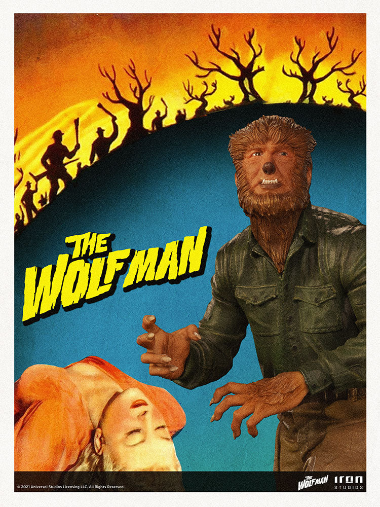 Iron Studios Collectible 1/10 Art Scale Statue of The Wolf Man from Universal Monsters