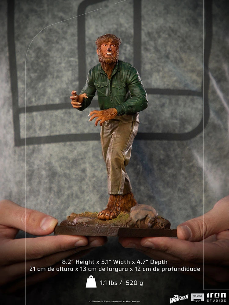 Iron Studios Collectible 1/10 Art Scale Statue of The Wolf Man from Universal Monsters
