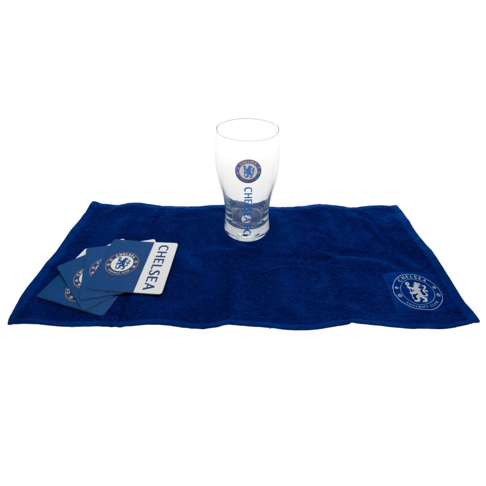 Chelsea FC Stylish Mini Bar Set with Club Crest Details