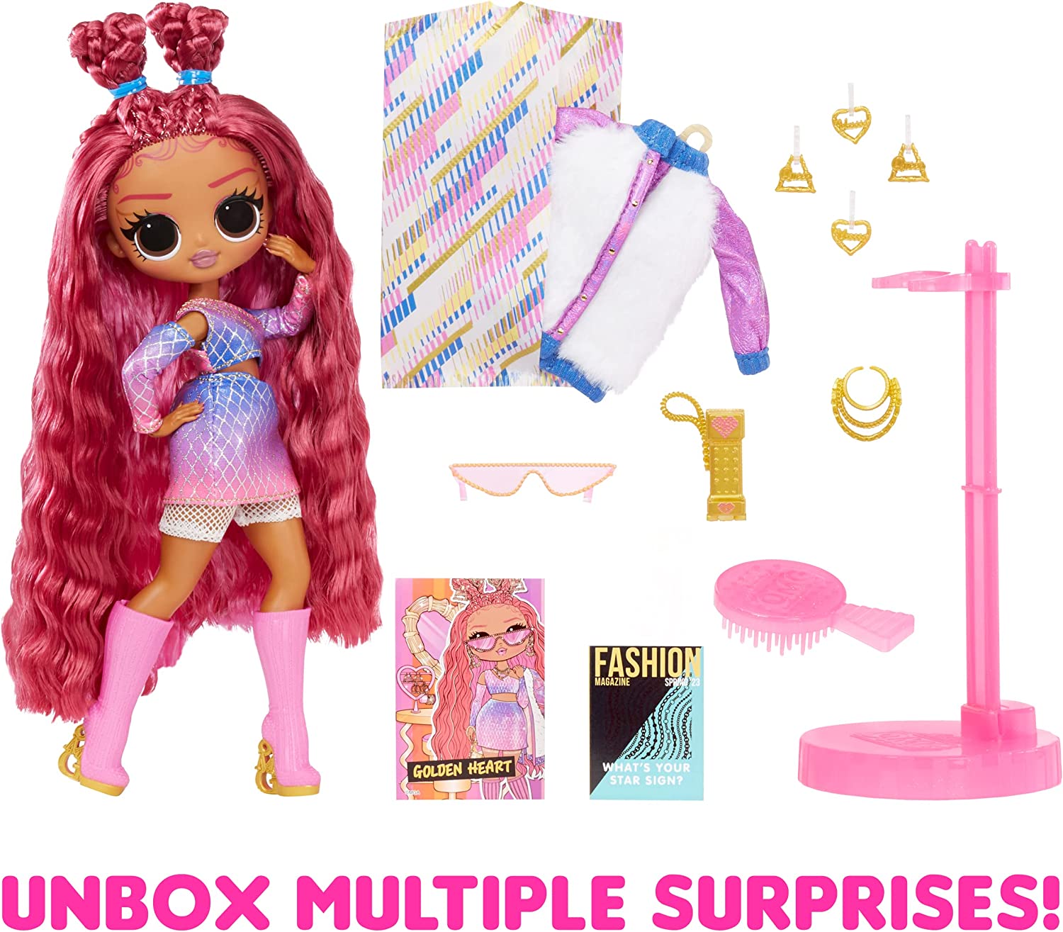 L.O.L Surprise OMG 12-Inch Golden Heart Fashion Doll with Accessories