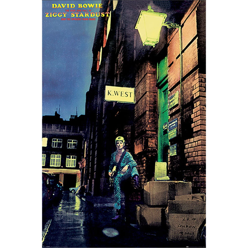 High-Resolution David Bowie Ziggy Stardust 1972 Album Cover Rolled Maxi Poster