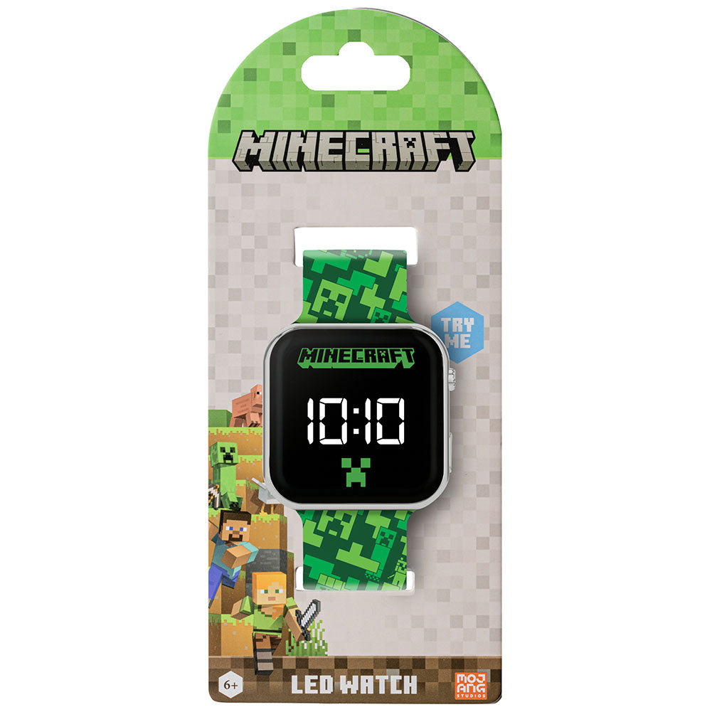 Cool Minecraft-themed Junior LED Digital Watch for Easy Reading