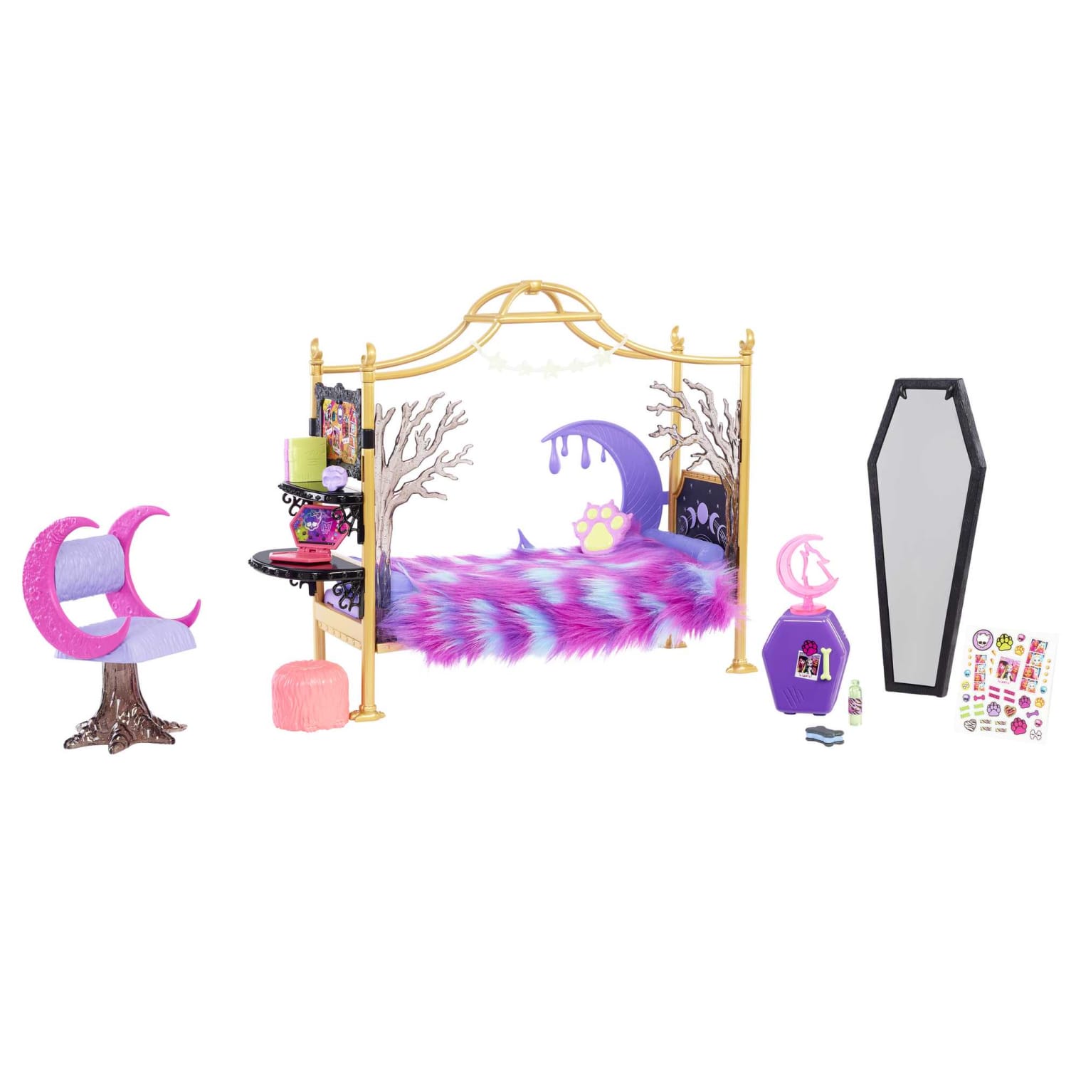 Monster High Clawdeen Wolf's Spooky and Fun Bedroom Playset