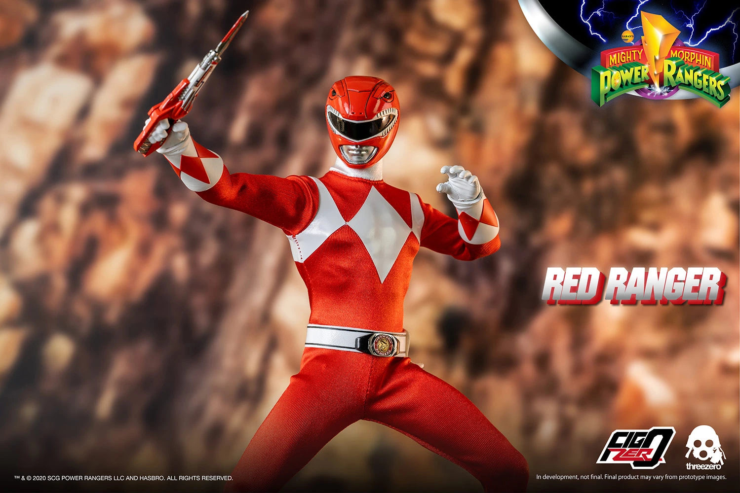 1/6 Scale Collectible Mighty Morphin Power Rangers FigZero Red Ranger Action Figure