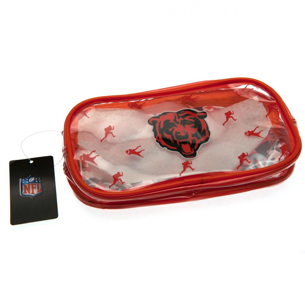 Chicago Bears PVC Zipped Pencil Case for Stationery Storage