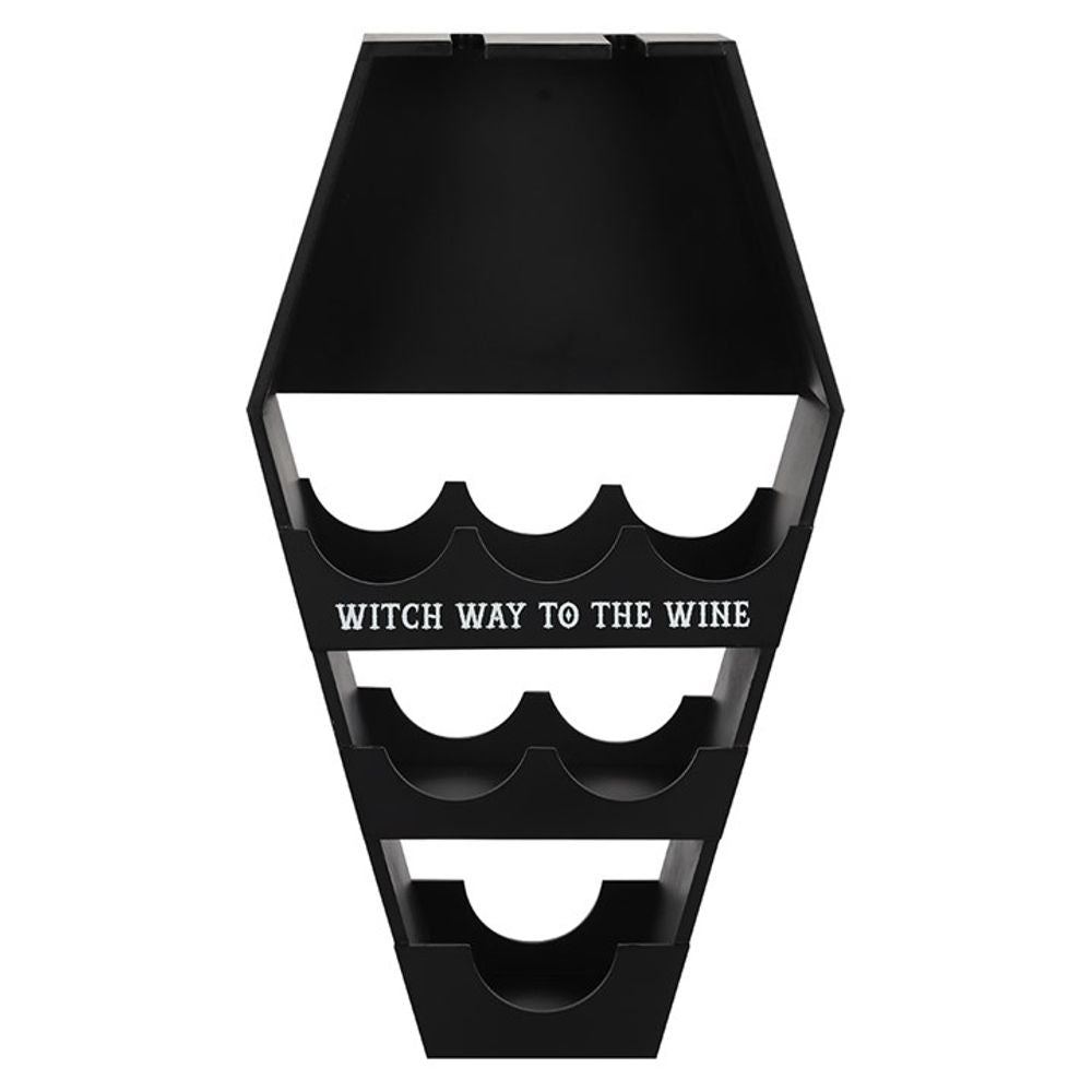 Halloween - themed Coffin - shaped Wine Storage Shelf for Spooky Events