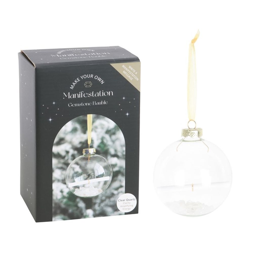 Clear Quartz Energy Manifestation Christmas Ornament Bauble DIY Kit