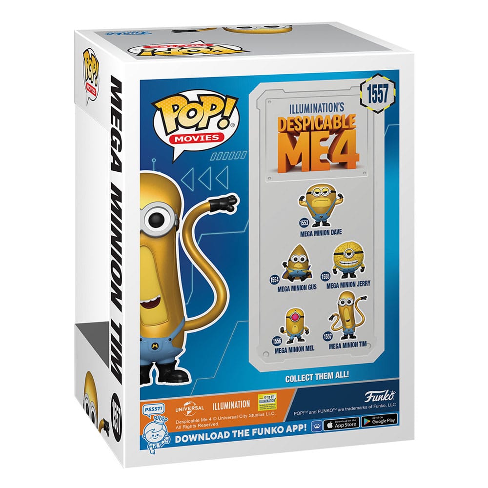Despicable Me 4 Mega Minion Tim 4 1/4-Inch Funko POP! Vinyl Collectible Figure