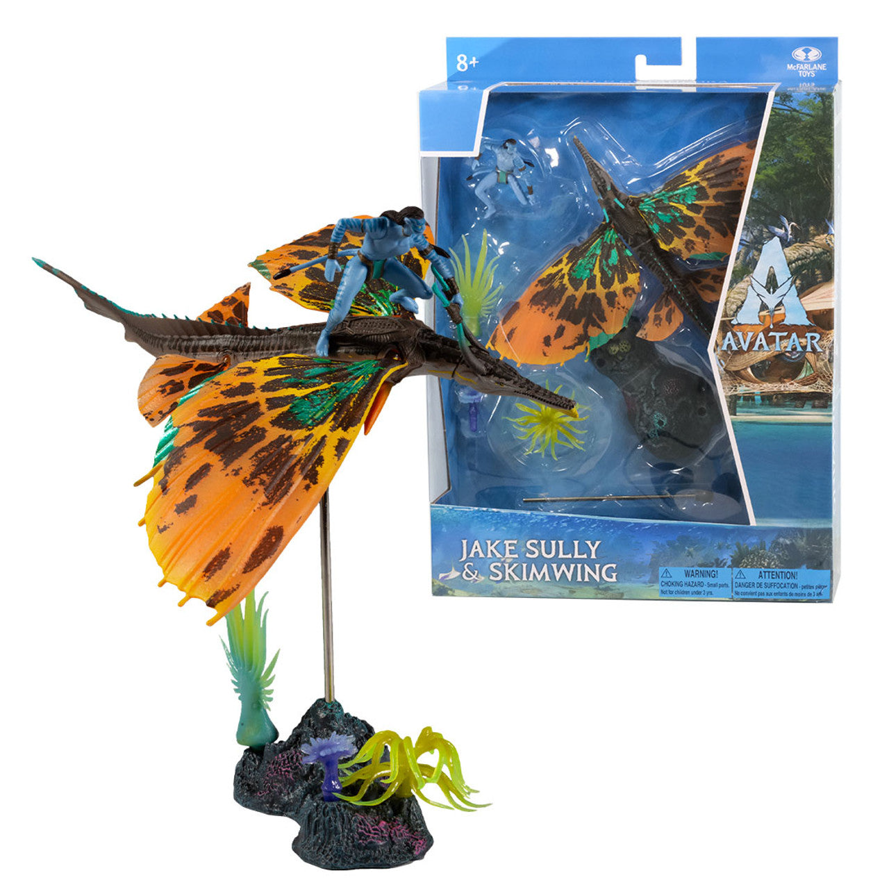 Mcfarlane Disney Avatar The Way Of Water Deluxe Jake Sully & Skimwing Articulated Action Figure Set