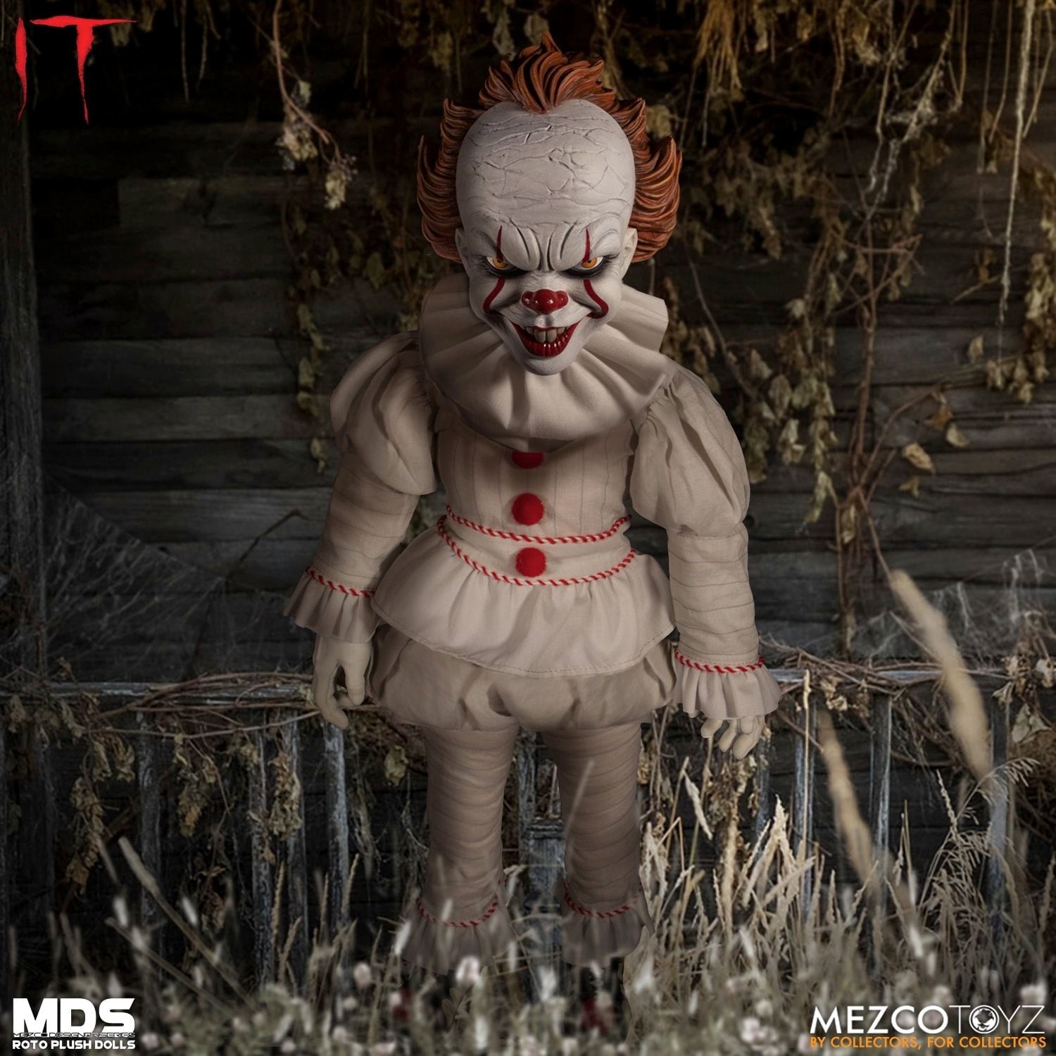 Mezco MDS Roto Plush Toy of Pennywise from IT 2017 Movie