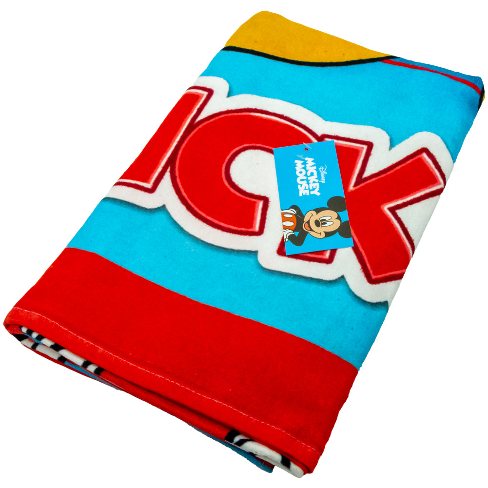 Large and Soft 100% Cotton Mickey Mouse Red and Blue Beach Towel