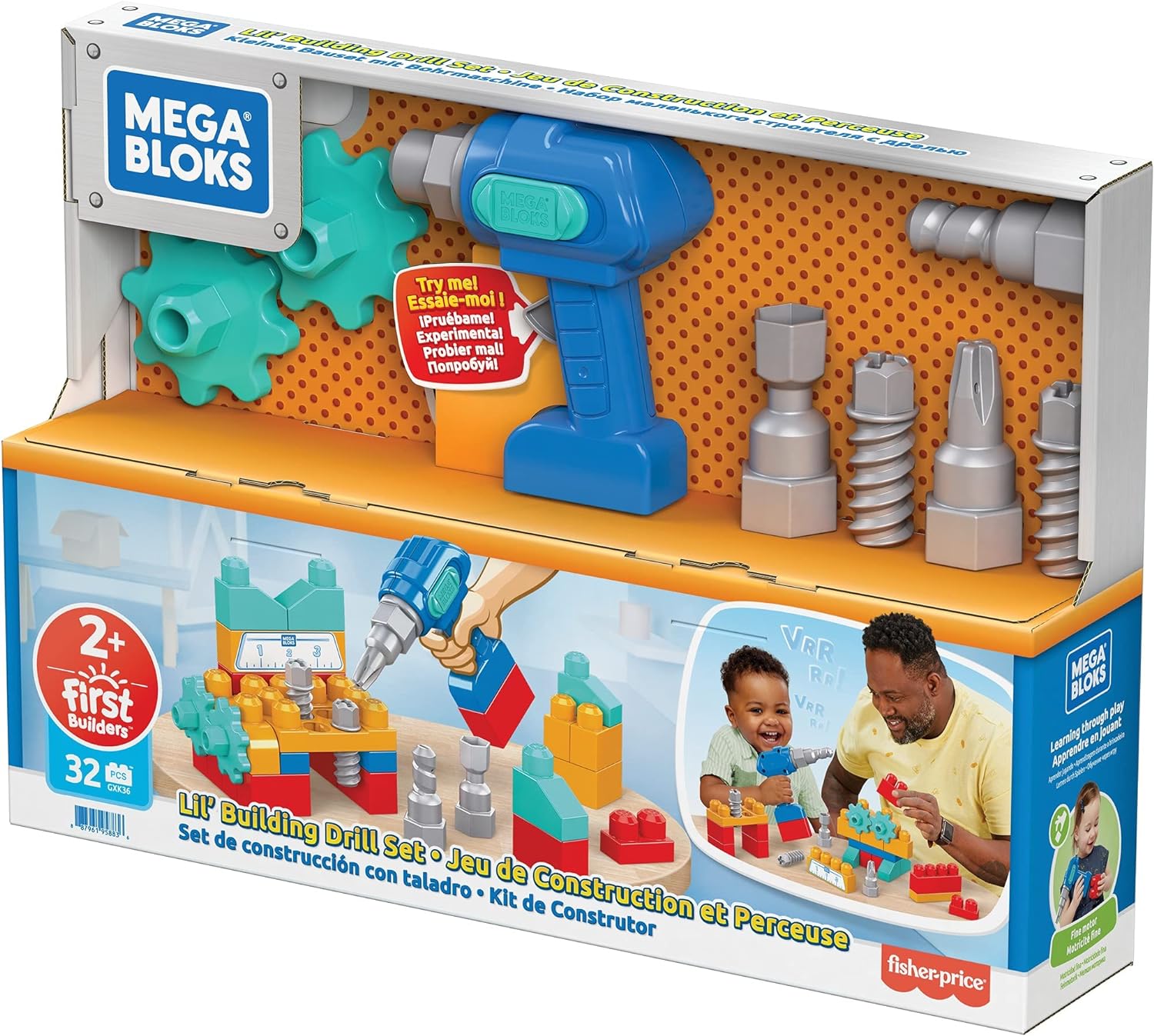 Mega Bloks Little Building Drill Toy Set for Toddlers