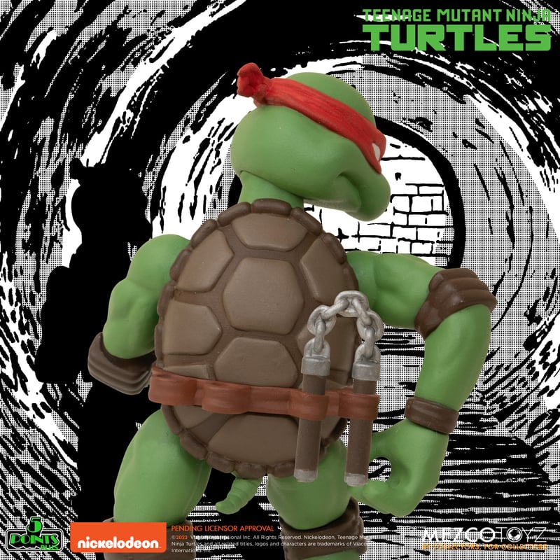 Mezco Deluxe Boxed Set of 4 Five-Point Articulated Teenage Mutant Ninja Turtles Action Figures