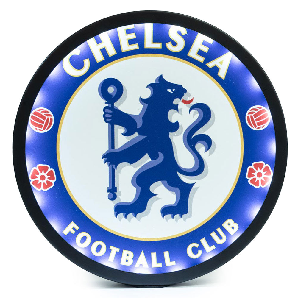 Chelsea FC Striking Metal LED Logo Sign for Decorative Rooms