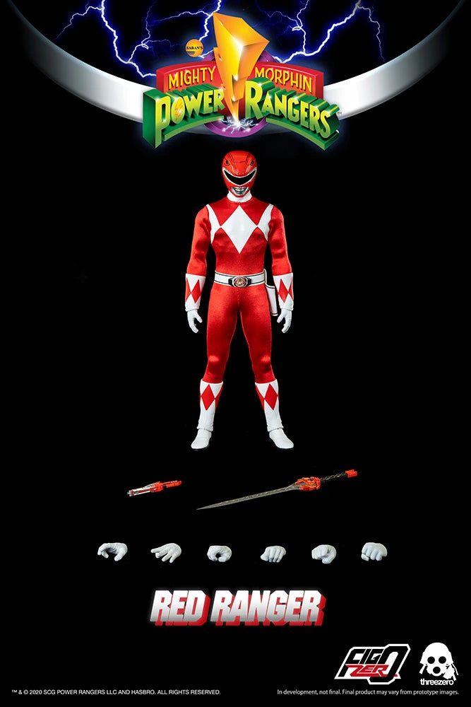 1/6 Scale Collectible Mighty Morphin Power Rangers FigZero Red Ranger Action Figure