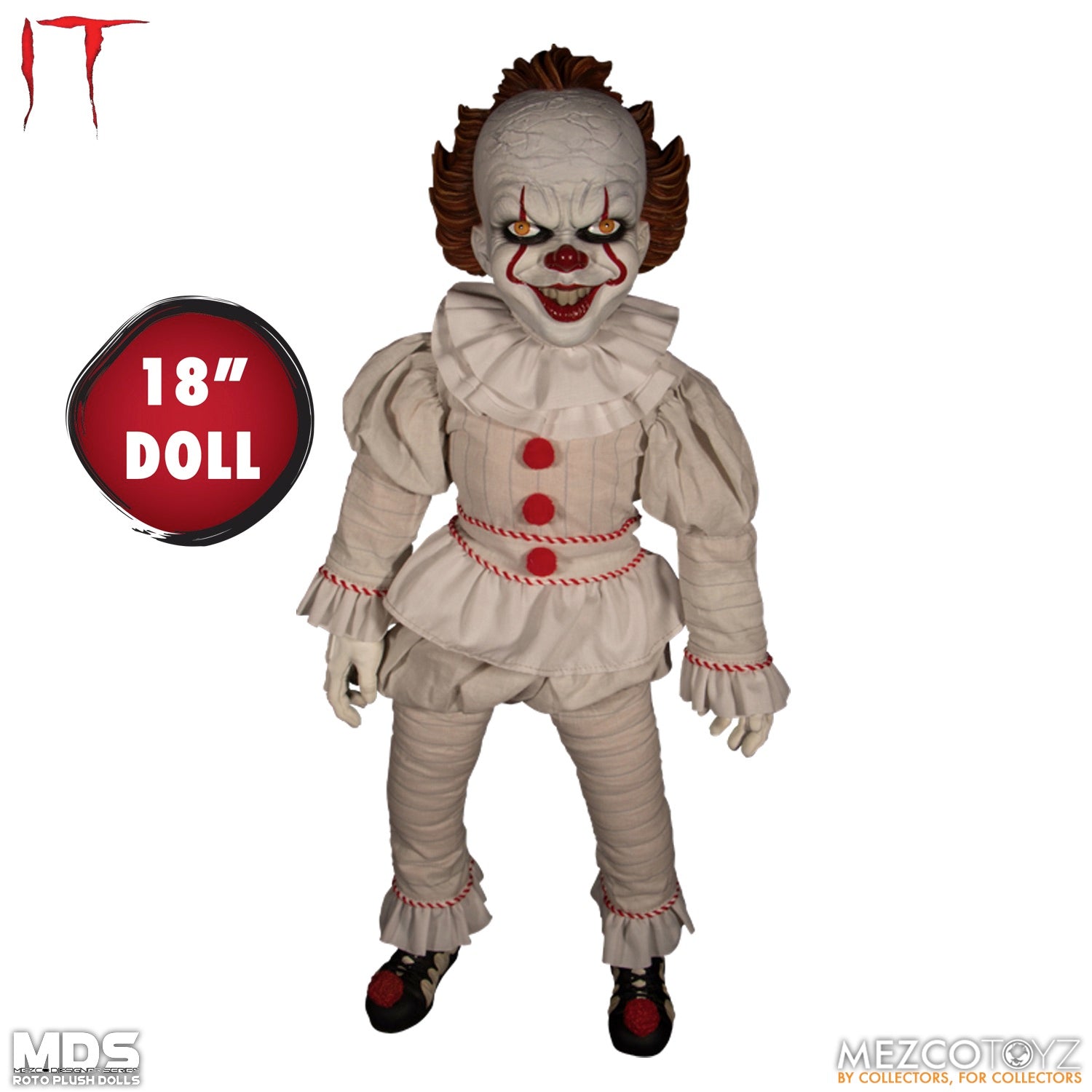 Mezco MDS Roto Plush Toy of Pennywise from IT 2017 Movie