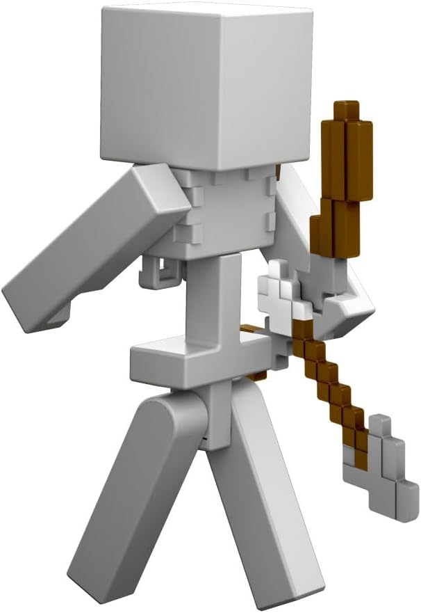 Minecraft 3.25-Inch Scale Collectible Skeleton Action Figure with Iconic Accessories