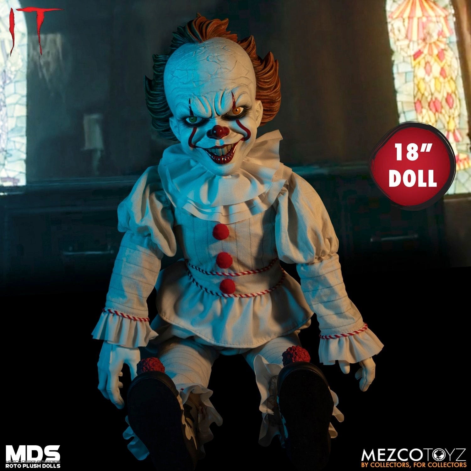 Mezco MDS Roto Plush Toy of Pennywise from IT 2017 Movie