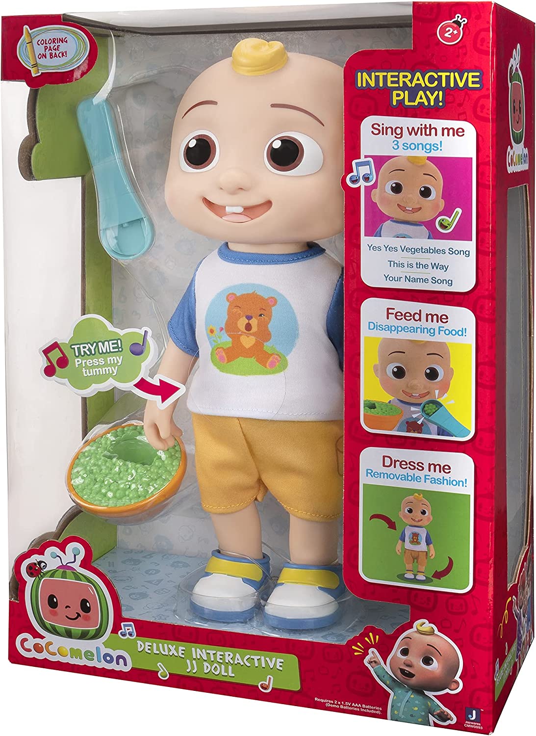 Deluxe Cocomelon Interactive JJ Doll - 32cm for Kids