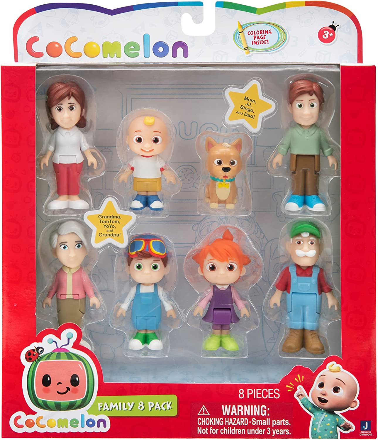 CoComelon Themed Family Pack Comprising 8 Collectible Figures for Kids