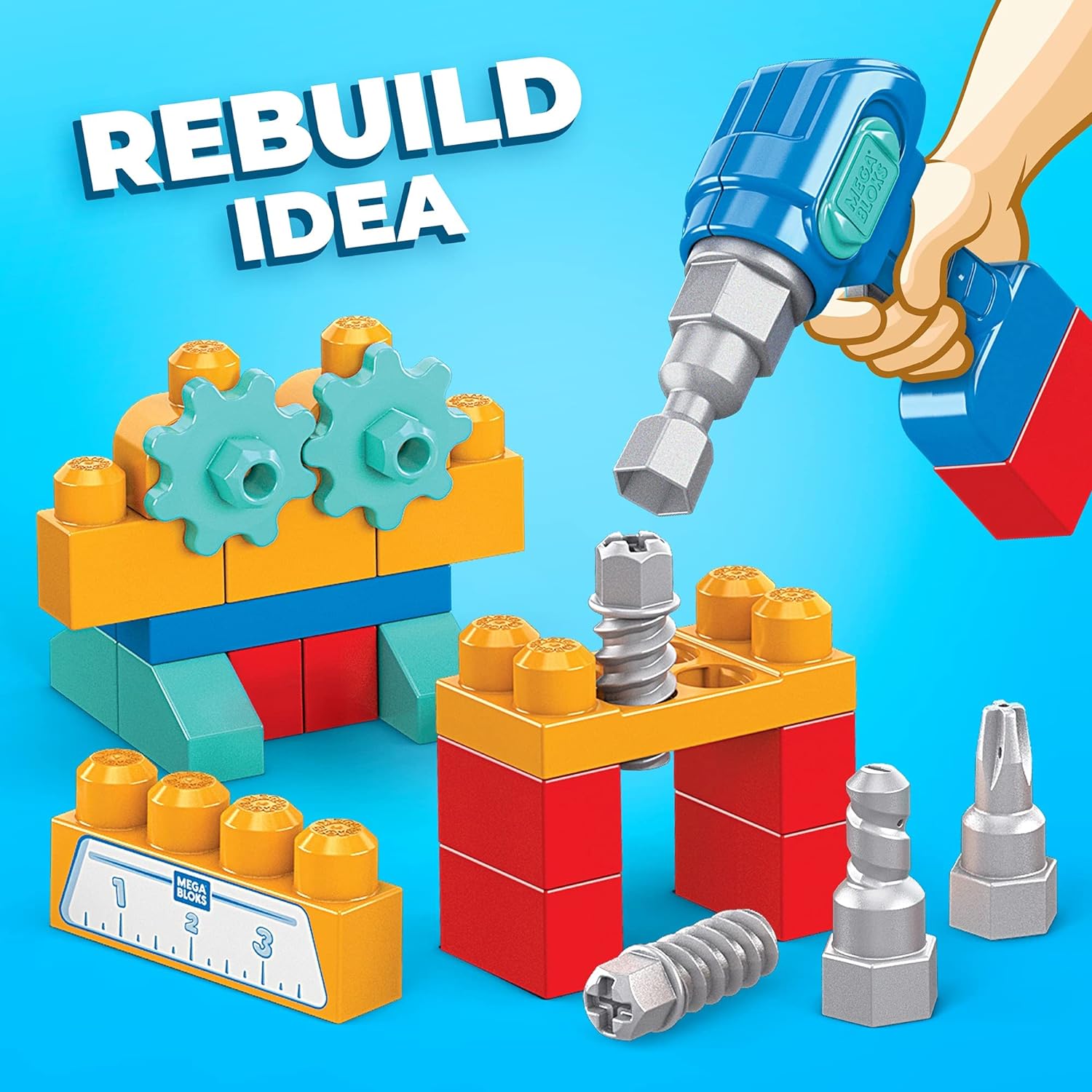 Mega Bloks Little Building Drill Toy Set for Toddlers
