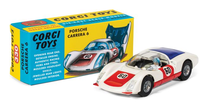 Corgi Red & White Porsche Carrera 6 Collectible Model Car for Enthusiasts and Gift-Giving
