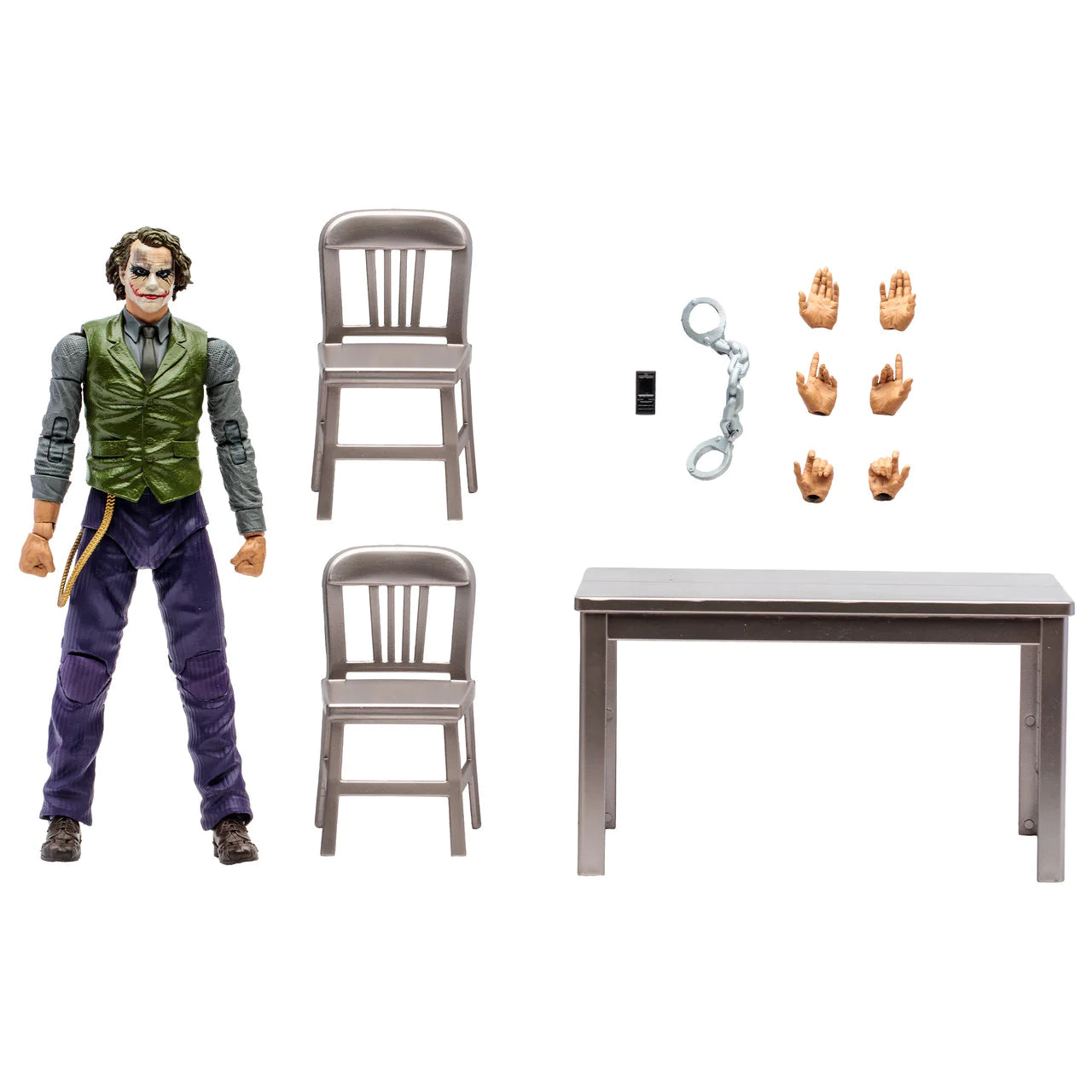 McFarlane Gold Label Action Figure Set - The Joker from The Dark Knight's Interrogation Room in DC Multiverse